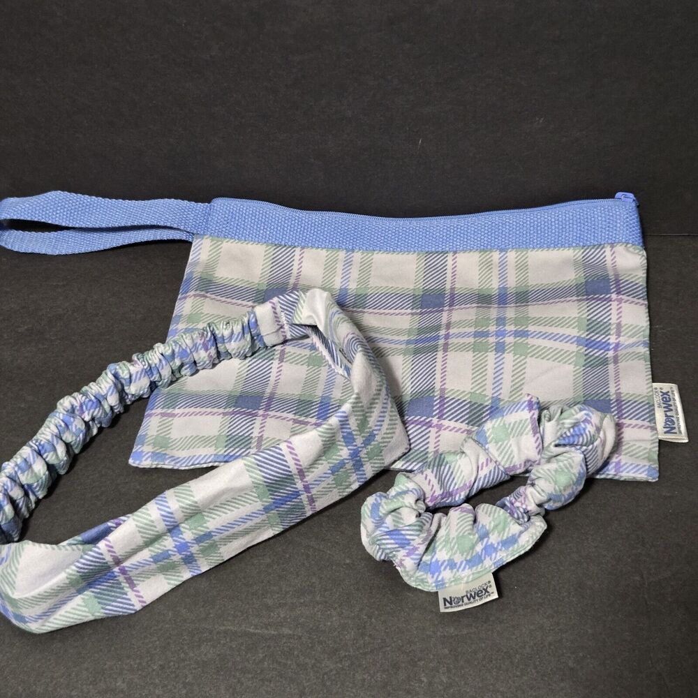 NORWEX‎ Plaid Wristlet, Headband and Scrunchie Limited Editions - NEW